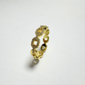 Orlisse — Anillo de Eslabones con Circonitas en Acabado Oro o Plata